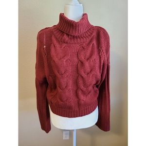 Chunky Knit Red Sweater
